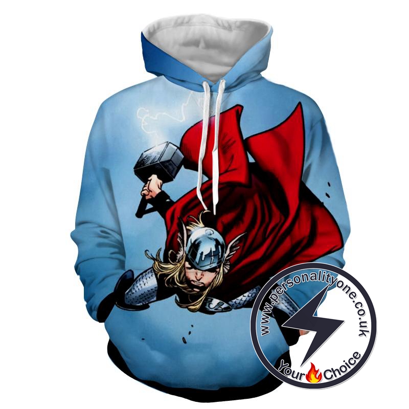 Thor Attack - Thor 3D - Hoodies